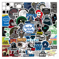 10/50pcs/pack New Hacker intrusion Programmer Graffiti Stickers For Refrigerator Car Guitar Notebook Skate Trunk Motorcycle