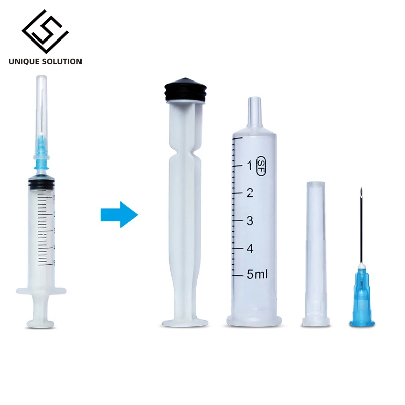 30pcs 5ml Disposable Plastic Veterinary Syringe With Needles For Pet Farm Animal Cat Dog Pig Cattle Sheep Horses