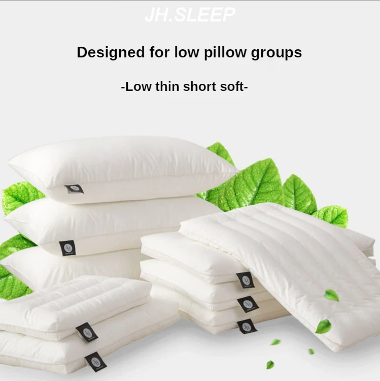 100% cotton low pillow ultra-thin adult household pillow core low pillow flat cervical spine children pillow core