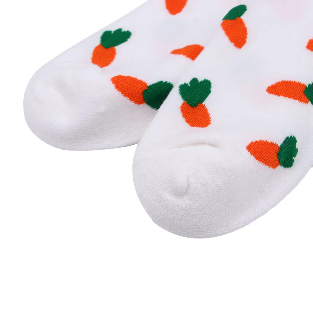 Cute Cartoon Carrot Omelette Cherry Pizza Women Cotton Socks Korean New Sweet Wild Tube Socks Harajuku Sock Fuzzy Sock