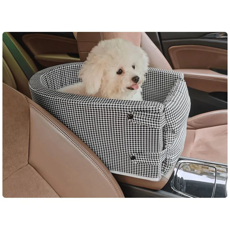 Car Center Console Pet Seat Anti-dirty Pad Dog Kennel Small Pet Central Control Seat Washable Detachable For Travel Pet Supply