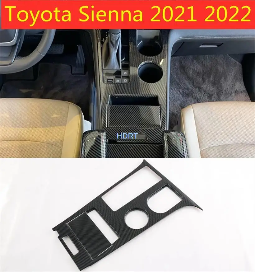 

Для Toyota Sienna 2021 2022 внутренняя панель из углеродного волокна центральное управление рамка вентиляционного отверстия подлокотник панель декоративные стикеры стиль