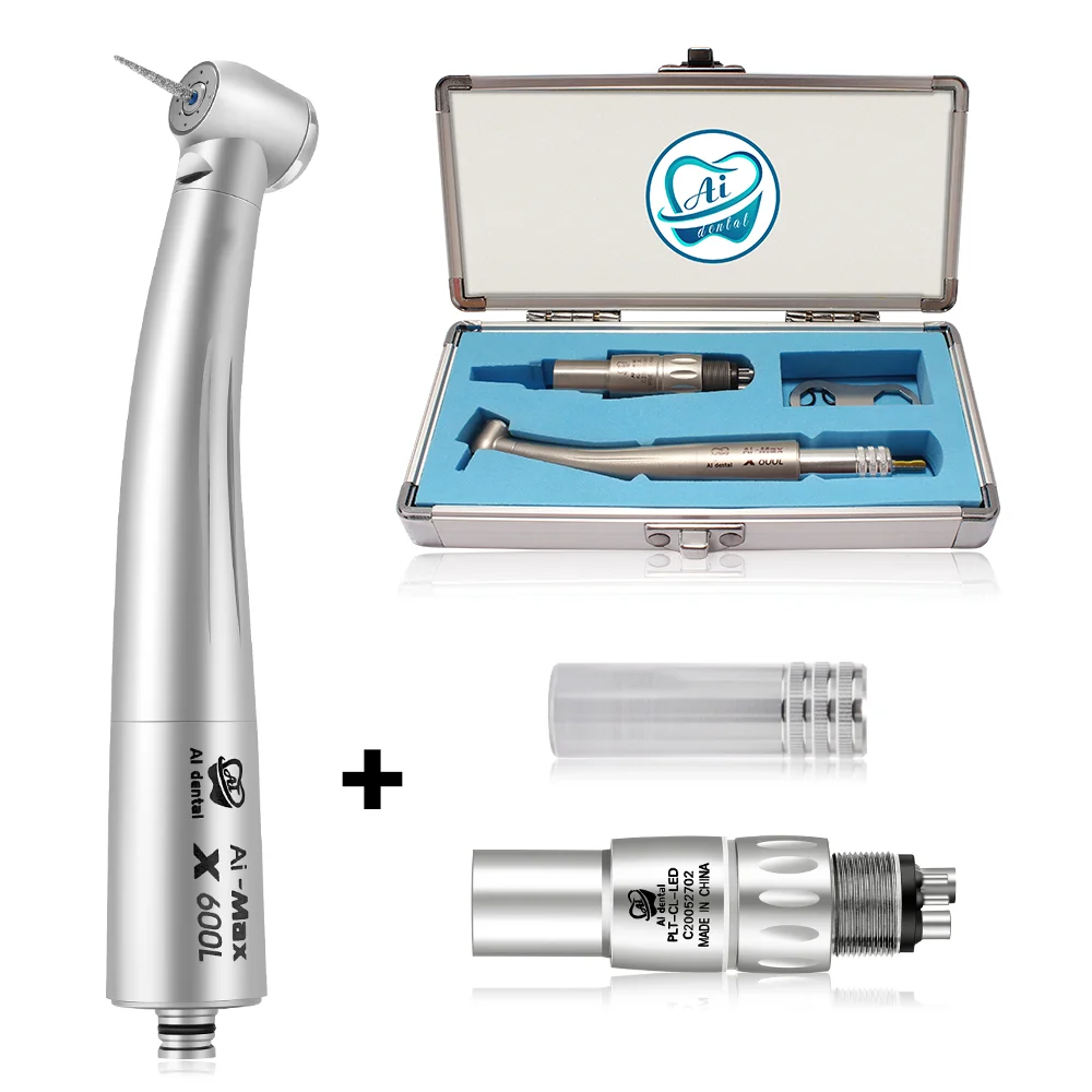 Dental air turbine rotor handpiece kit standard head X600L high speed drill with 6 holes N-coupling