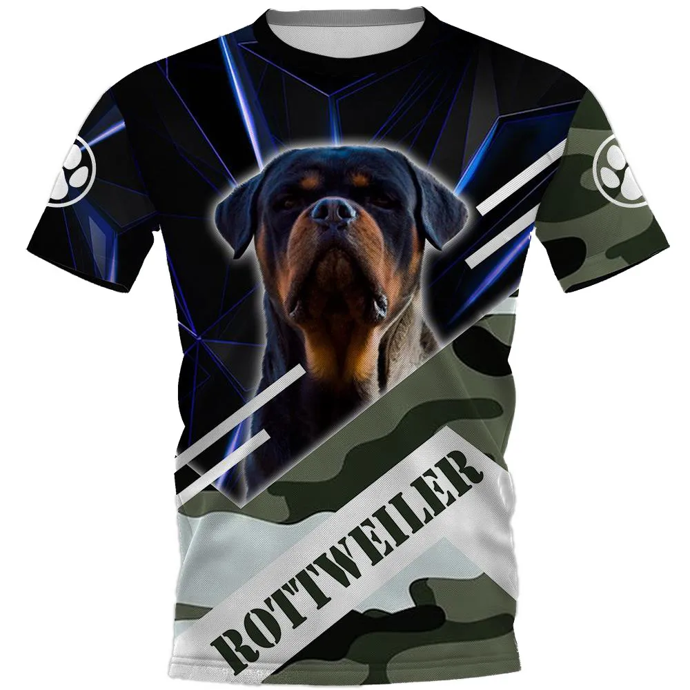 HX Animals T-shirt 3D Graphic Animals Camouflage Dogs Malinois T-shirts Fashion Funny Pullovers Casual Tops Men Clothing