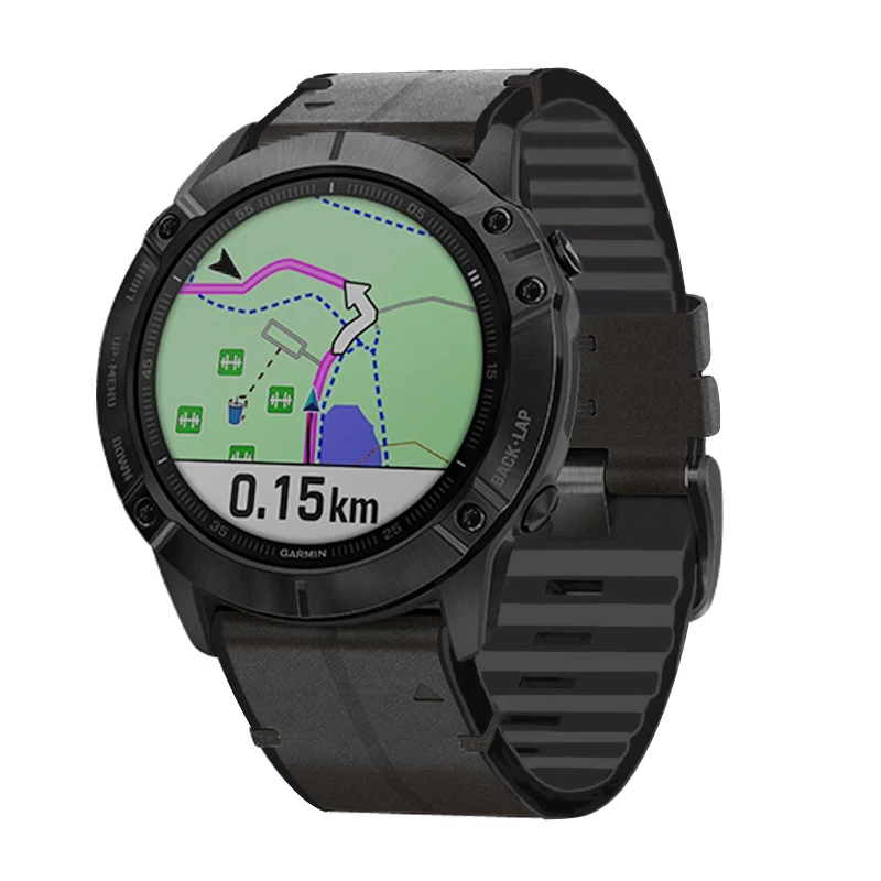 Garmin Fenix-Garmin fenix用の純正レザーストラップ,22および26mm,6x pro,5x5 plus,935時間,945 s60