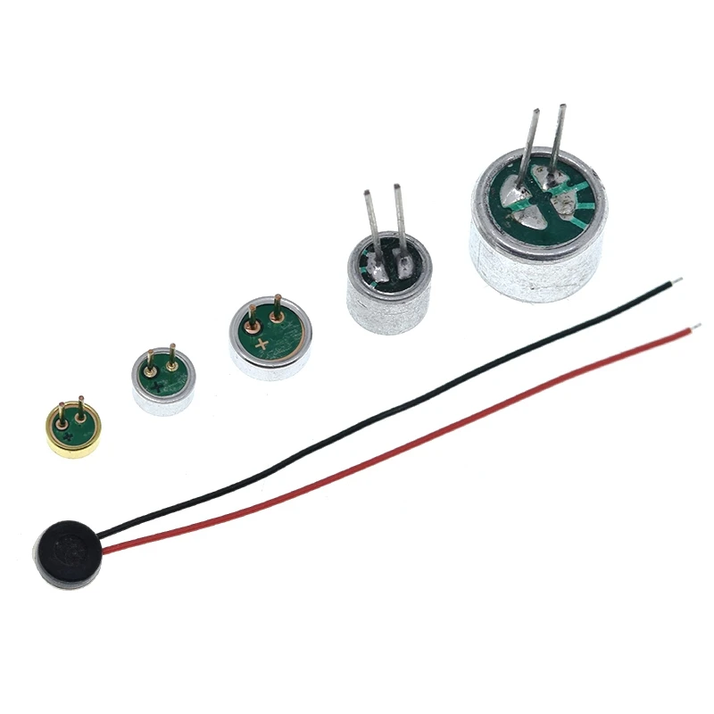 TZT 10 Stück Sortierte Elektret-Mikrofone mit 2-Pin-Anschluss 9x7mm 9767 6x5mm 6050 6x2.2mm 6022 4.5x2.2mm 4522 4x1.5mm 4015 – Detail 14