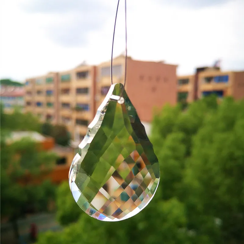 Different Shapes Hanging Crystals Suncatcher For DIY Windows Decoration 50mm Clear Chandelier Parts DIY Wedding Decor Accessory