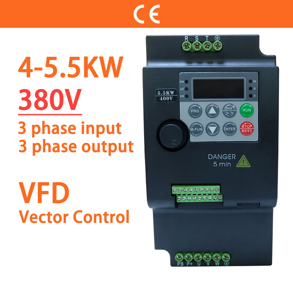 Econômico Vfd Conversor de Frequência Variável Trocador Variador para Inversor de Controle de Velocidade do Motor 380v 3.7kw 5.5kw 5hp 7.5hp