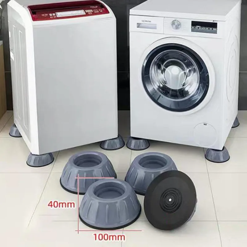 

1/4pcs Round Anti-Vibration Feet Pad Washing Machine Universal Shockproof Foot Silent Rubber Mat Dryer Refrigerator Non-Slip Pad