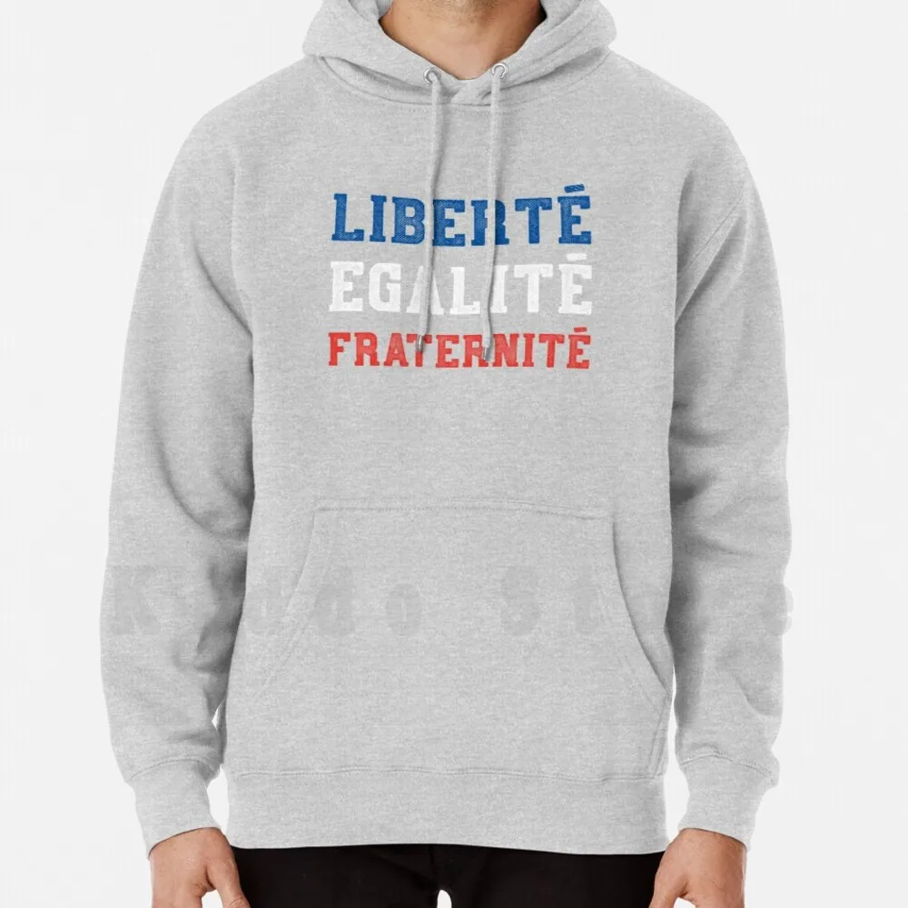 Liberté, Égalité, Fraternité - Vive la France - Sweat à capuche à manches longues avec le slogan Vive la France Liberté Égalité