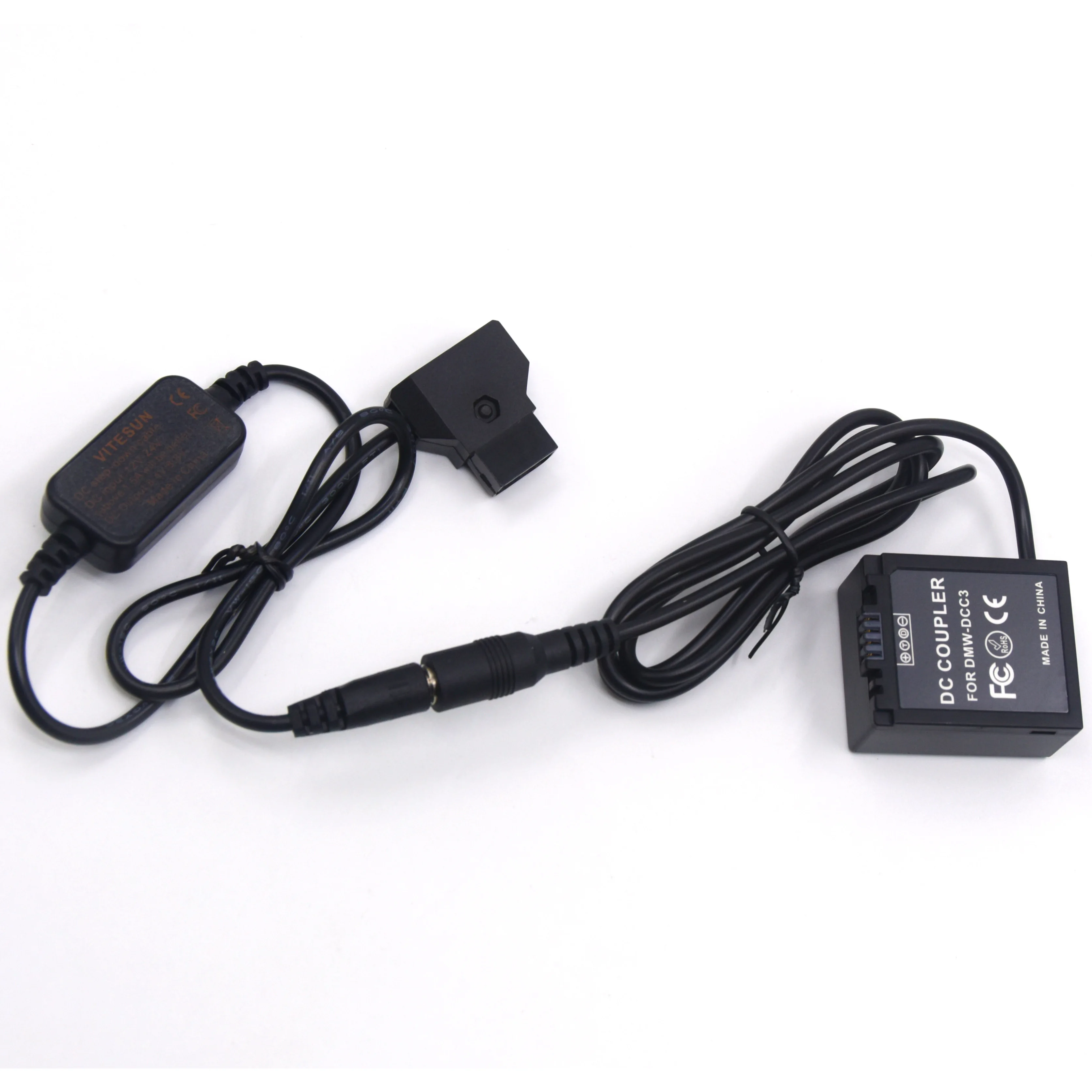 D-tap step-down kabel zasilający + DMW-BLB13 DMWBLB13 Dummy Battery DCC3 DC łącznik do Panasonic G1 GH1 GF1 G2 G10