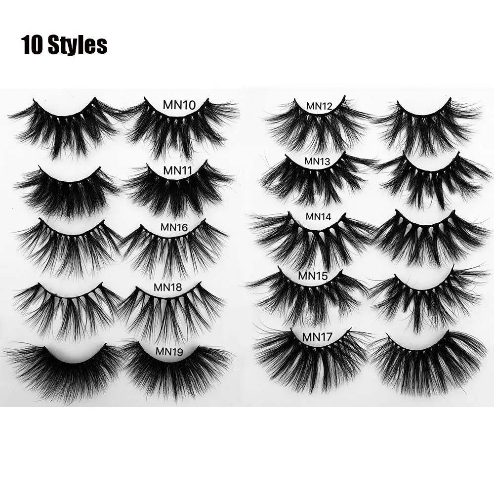 SKONHED 1 Pair Beauty Makeup Dramatic Thick Long Handmade 27mm Lashes Eye Lash Extension 3D Soft Mink Hair False Eyelashes