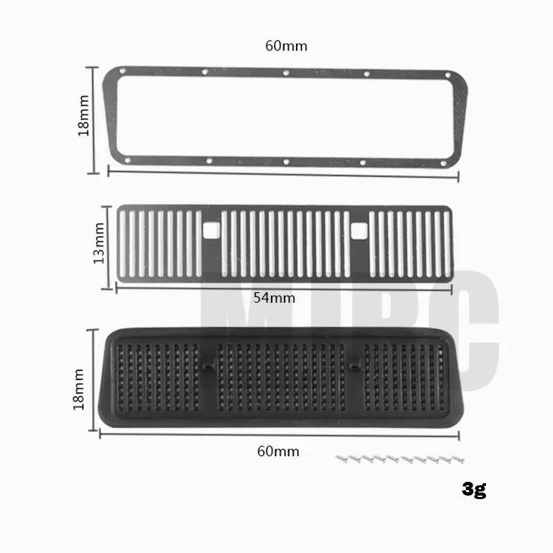 

For Trax Trx4 Trx-4 G500 Trx-6 G63 1/10 Simulation Model Car Accessories Metal Shell Three-dimensional Intake Grille 82096-4