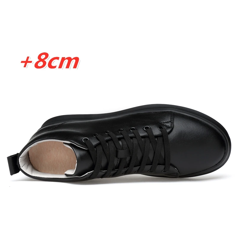 Zapatos informales de cuero negro puro para hombre, transpirables zapatillas de deporte de alta calidad, planos de moda