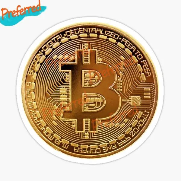 High Quality Bitcoin Decal Motocross Racing Laptop Helmet Trunk Wall Vinyl Car Sticker Die Cutting Waterproof PVC