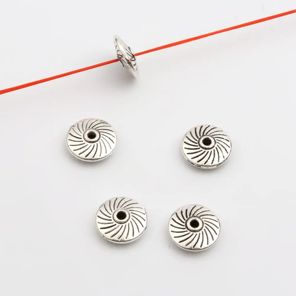 50 Stück, 32 verschiedene Arten, gemischte Metall-Abstandshalter-Perlen mit unterschiedlichen Lochgrößen für die Herstellung von Schmuck, Armbändern, Halsketten und Ohrringen – Großhandel. – Detail 33