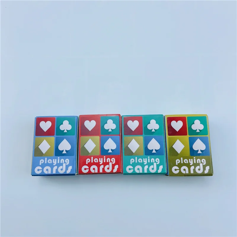 Cute MINI Miniature Games Poker MINI Playing Cards 40X28mm Miniature For Dolls Accessory Home Decoration High Quality Card Game