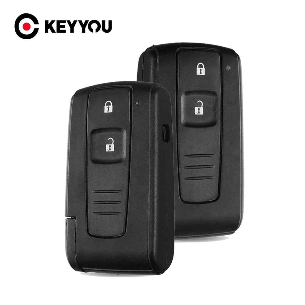 

KEYYOU 2 Buttons Remote Car Key Shell For Toyota Prius 2004 2005 2006 2007 2008 2009 Corolla Verso Camry Case Fob Uncut Blade