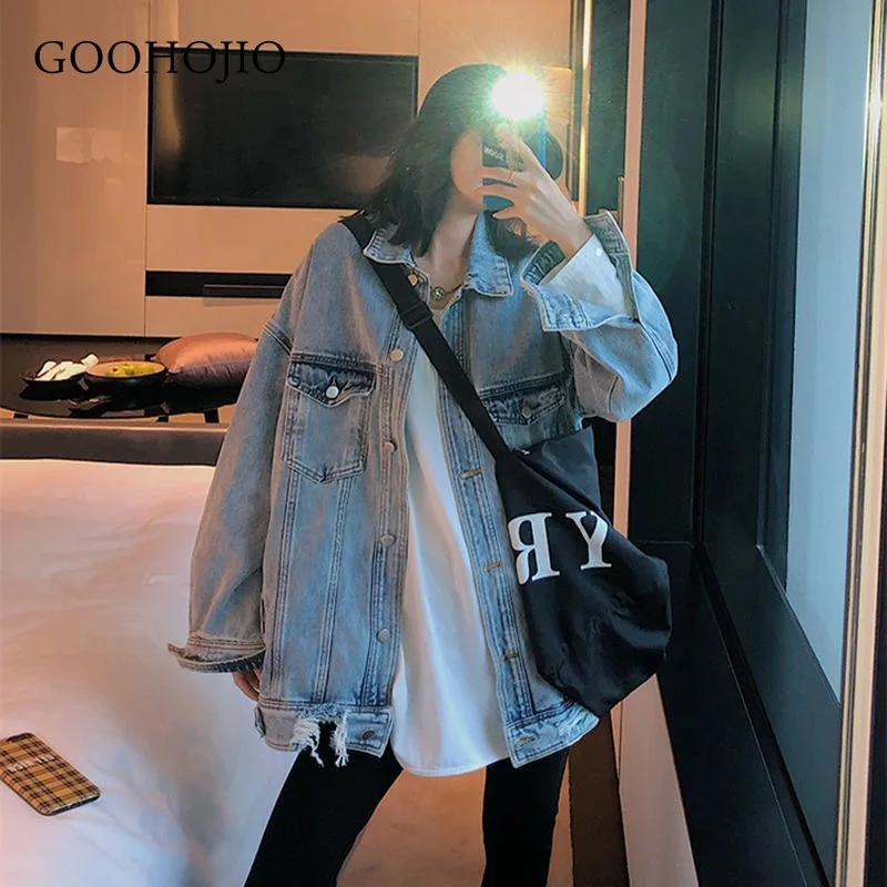 

GOOHOJIO 2021 New Spring and Autumn Temperament Cowboy Jackets Women Casual Women Jackets Fashionable Cowboy Jackets for Women