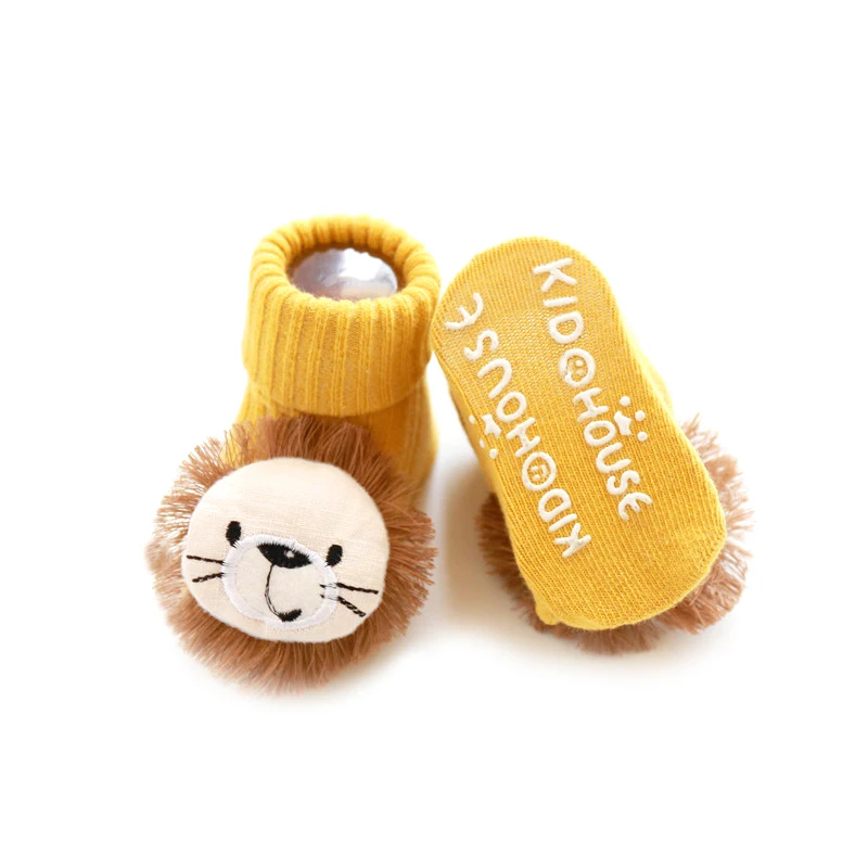 Kids Newborn Baby The Lion King Cartoon Lovely Anti-slip Sock Shoes Boots Floor Girls boys Slipper Socks