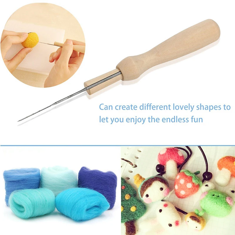 MIUSIE 1-30 PCS Wool Felt Needle Felt Needle Felting Starter Kit Felting Needles Felt Diy Package for Felting with Bottle