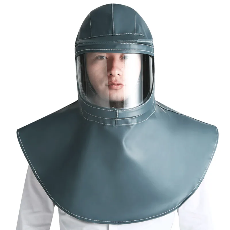Sandblasting Caps Large Transparent Visor Painting Anti-Acid alkali Dustproof Hood Labor Helmet Industrial Grinding Safety hat