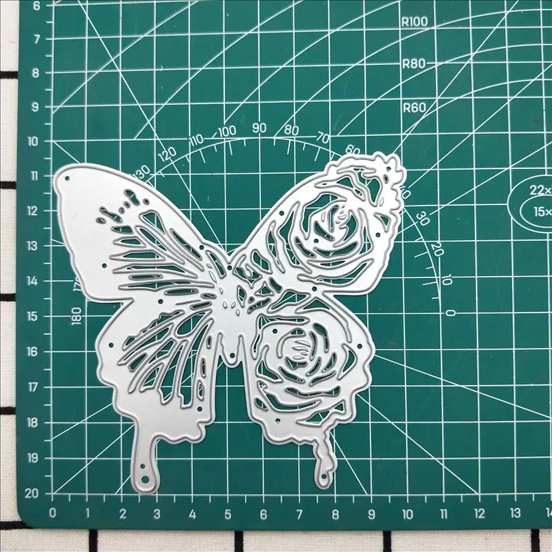 Rose edge butterfly wykrojniki duże rozmiary Scrapbooking na karta ślubna dokonywanie DIY tłoczenie cięcia nowy wzór rzemiosła