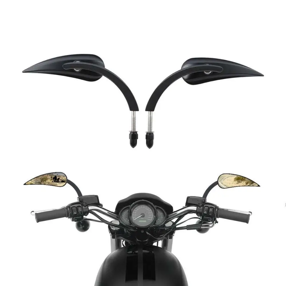 Motorcycle 8mm Rear View Mirrors For Harley Sportster XL1200 XL883 Low Rider Sport Glide Road King Night Rod Special Forty Eight