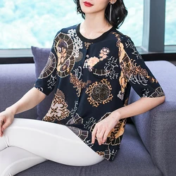 Clothes Summer Blouse Women Silk Shirt Floral Womens Tops and Blouses Plus Size Blusas Mujer De Moda 2020 0247 KJ5711