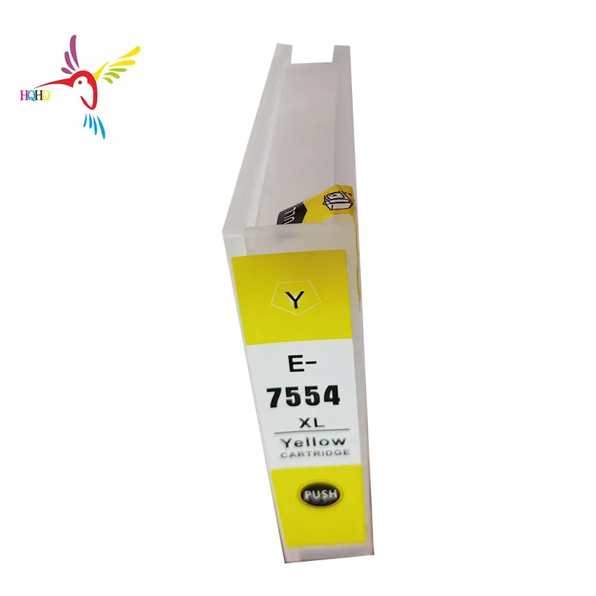 4 Colors/Set T7551-T7554 Refillable Ink Cartridge With Permanent  Chip For Epson WF-8010/8510/8090/8590 Printer Plotter