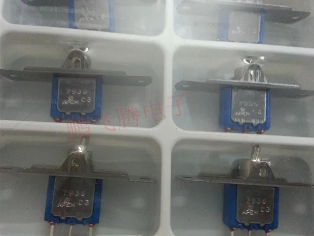 1Pcs Geïmporteerde Franse Apem 3 Voeten 2 Gear Rocker Rocker Switch Met Vaste Gat Knop Schakelaar 7936AB