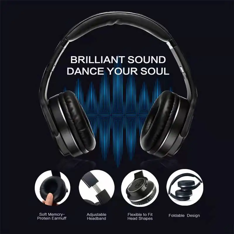 Беспроводные наушники 2 в 1, складные NFC Hi-Fi стереонаушники SODO, Bluetooth-совместимые наушники 5,0 с микрофоном, поддержка TF/FM