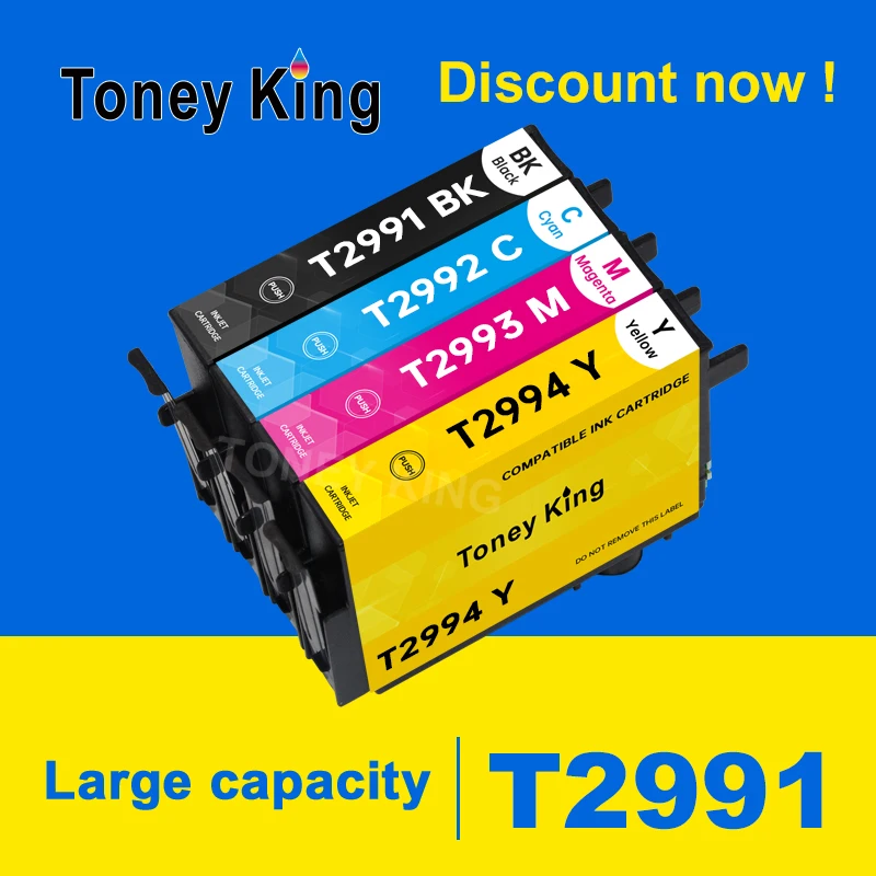 Toney King T2991 29 29xl Ink Cartridge Compatible For Epson 29XL Cartridges For Epson XP 235 332 432 247 442 342 345 Printer Ink