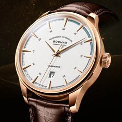 Switzerland Top Luxury Brand BORMAN Automatic Mechanical Men's Watches Sapphire 50M Waterproof Auto Date Reloj Clocks BM3873