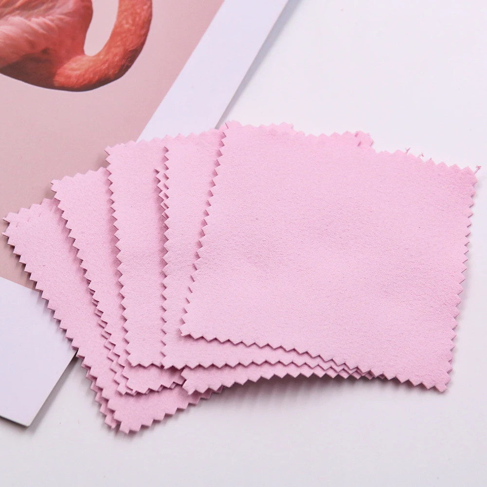 5/10PCS Polish Cleaning Polishing Cloth High Quality Suede Cleaning Cloth Wiping Jewelry Maintenance Jewelry Anti Tarnish