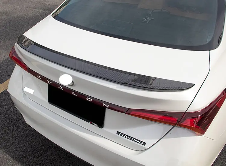 For Toyota Avalon XX50 2018-2022 2019 2020 Carbon Fiber Style Side Rear Window Spoiler Cover Trim Molding Garnish Bezel Styling