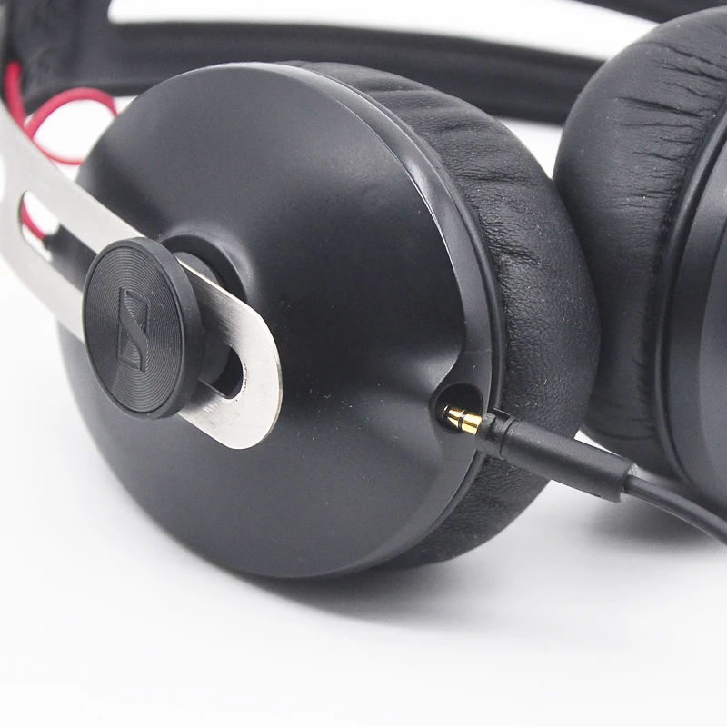 كابل صوتي OCC أسود مع ميكروفون لأجهزة Sennheiser HD 4.30i 4.30G 4.40BT 4.50BTNC HD 400S HD1 HD 450BT 450SE 458BT سماعات