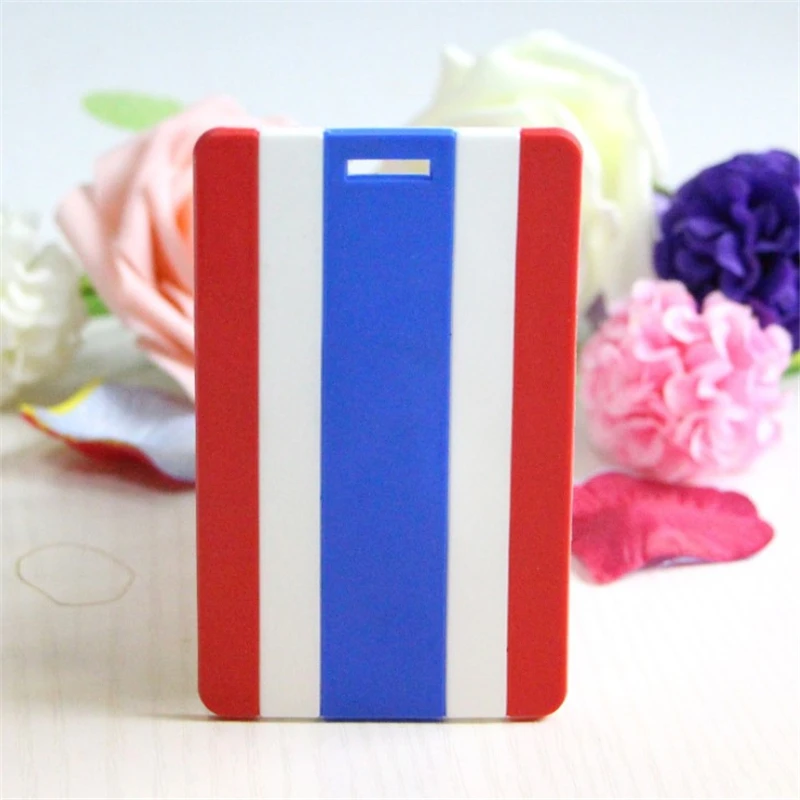 Travel Accessories Creative National Flag PU Leather Luggage Tag Women Men Portable Label Suitcase ID Address Holder Baggage Boa