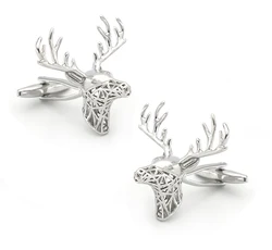 iGame Factory Supply Deer Cufflinks Silver Color Art Sika Design Quality Cuff Links Free Shipping