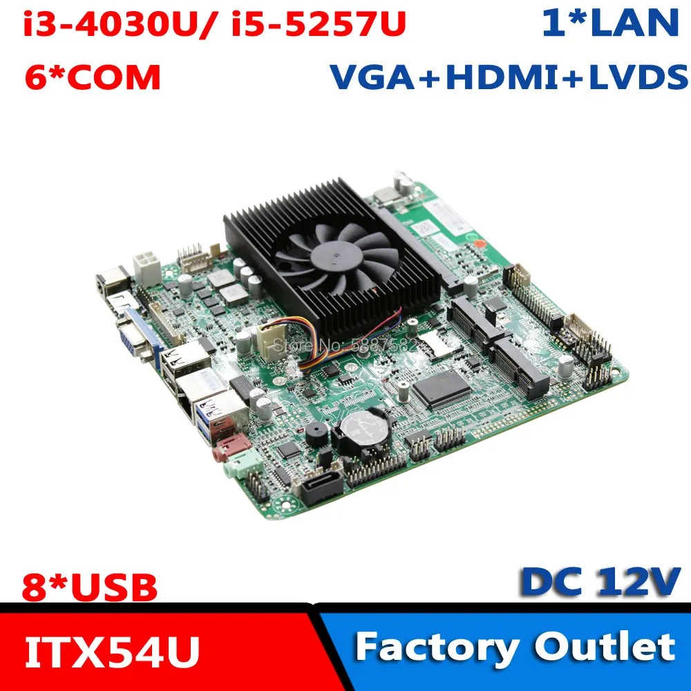 

4/5th I3/I5/I7 Haswell/Broadwell-U CPU Mini ITX Motherboard with VGA+HDMI+LVDS/eDP win7