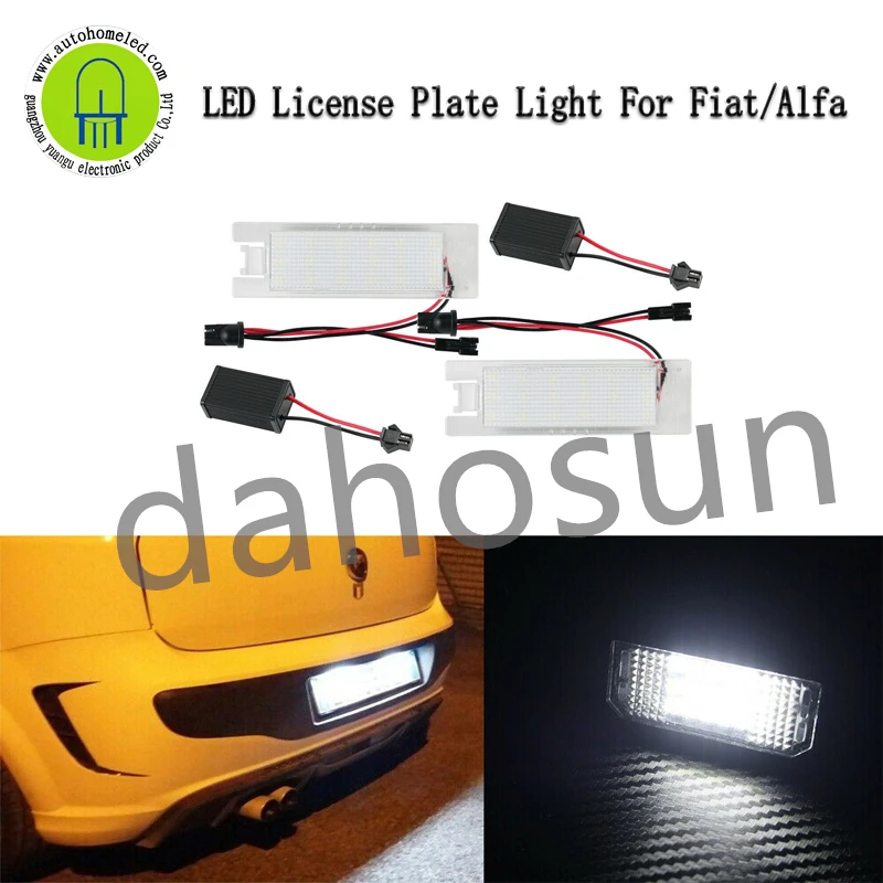 

2Pcs White LED License Plate Lights Fit for Alfa Romeo 147 156 159 166 Giulietta Mito GT Spider Mito Fiat Multipla Grande Punto