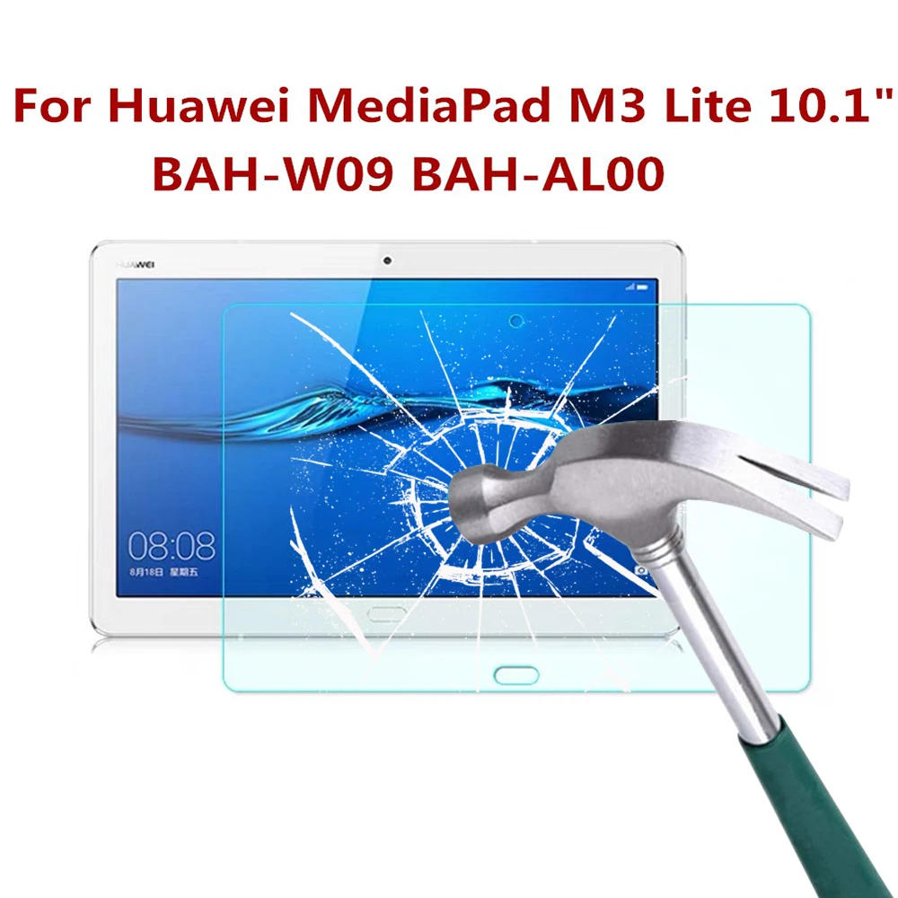 9h vidro temperado para huawei mediapad m3 lite 10 10.1 polegada tablet filme BAH-W09 BAH-AL00 protetor de tela de vidro