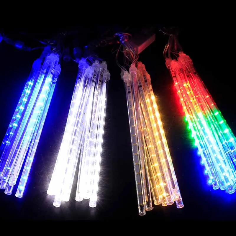 

30cm 50cm 8pcs LED Meteor Shower Light String Christmas Tree Lantern Tube Outdoor Waterproof Water Lamp Christmas Day Decoration