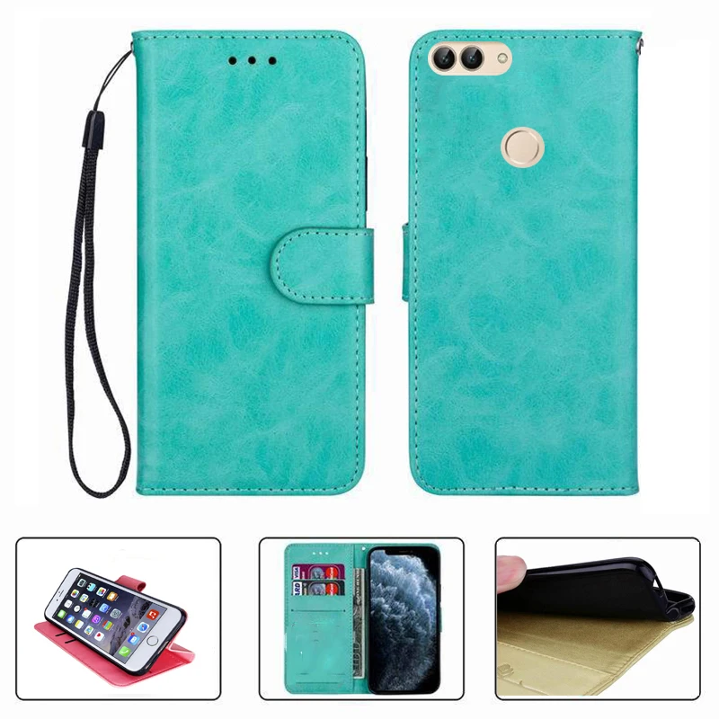 For Huawei P Smart FIG-LX1, FIG-LA1, FIG-LX2, FIG-LX3 Wallet Case High Quality Flip Leather Phone Shell  Protective Cover Funda