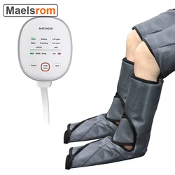 Massageador elétrico avançado da compressão do ar, calor pneumático da panturrilha do pé, envoltórios do ar, controlador portátil, músculo relaxa, alívio da dor