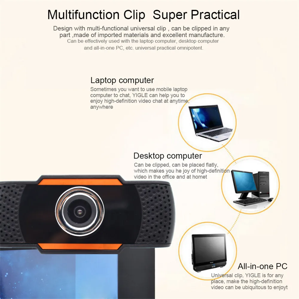 Webcam HD 1080P, 200 millions de pixels, caméra de Streaming en direct avec Microphone, pour Android TV, ordinateur portable, ordinateur de bureau, PC