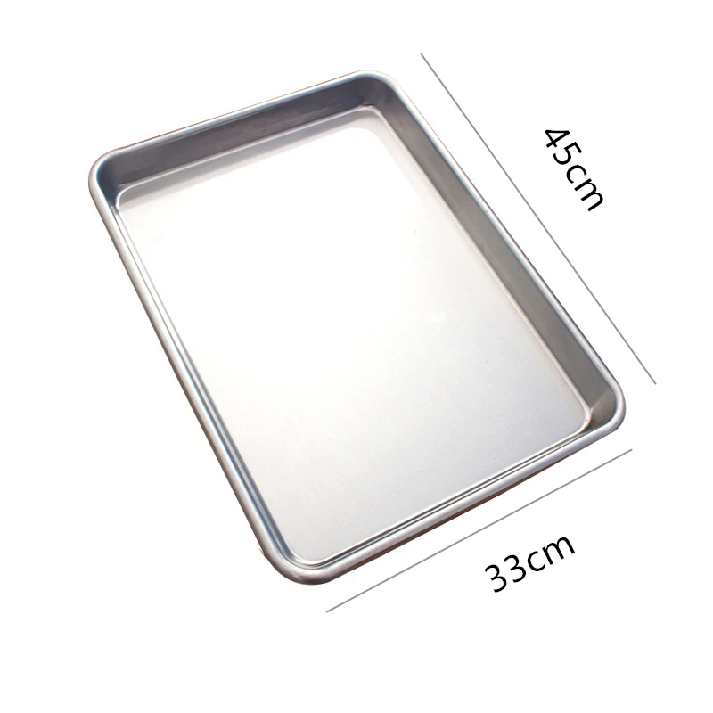 33*45*2.5 CM Kitchen Storage Trays Pan Stainless Steel Rectangle Food Cake Bread Baking Plates Household Bakeware Cooking Tools