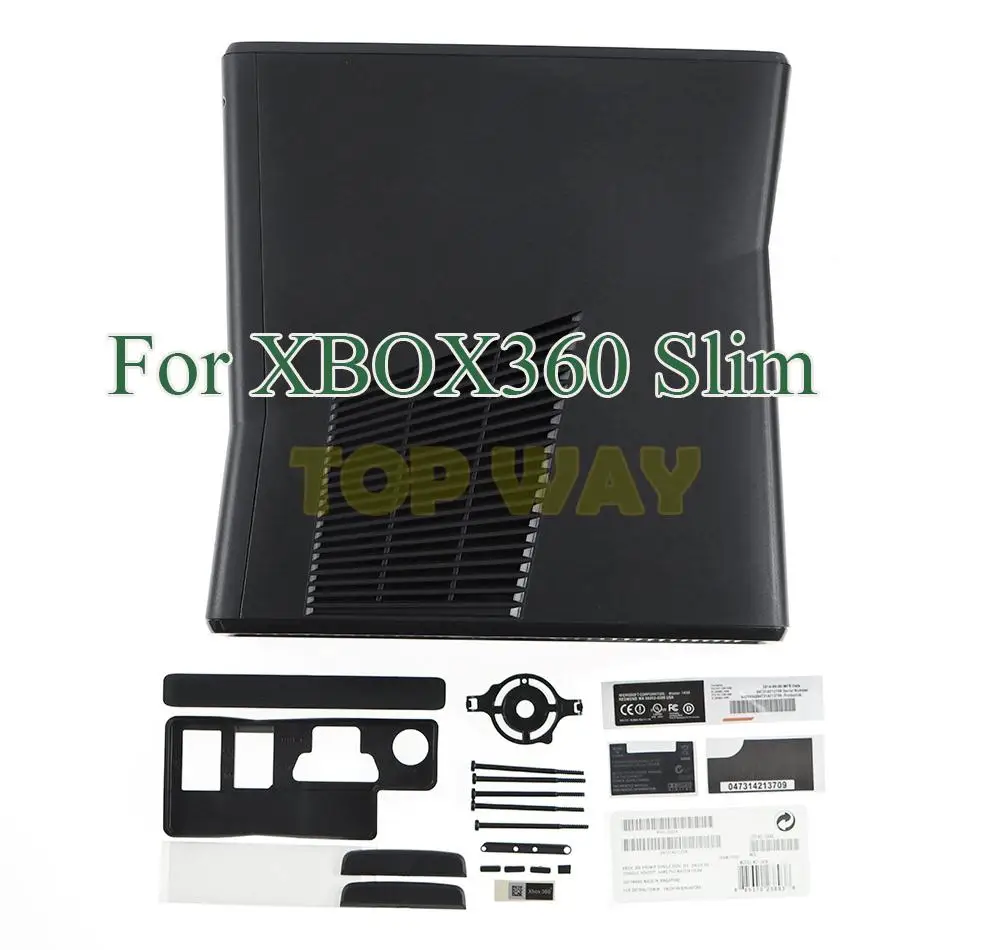 1set Full Set Housing Shell Case With Screw Sticker For Microsoft XBOX360 E FOR Xbox 360 Slim Console Replacement