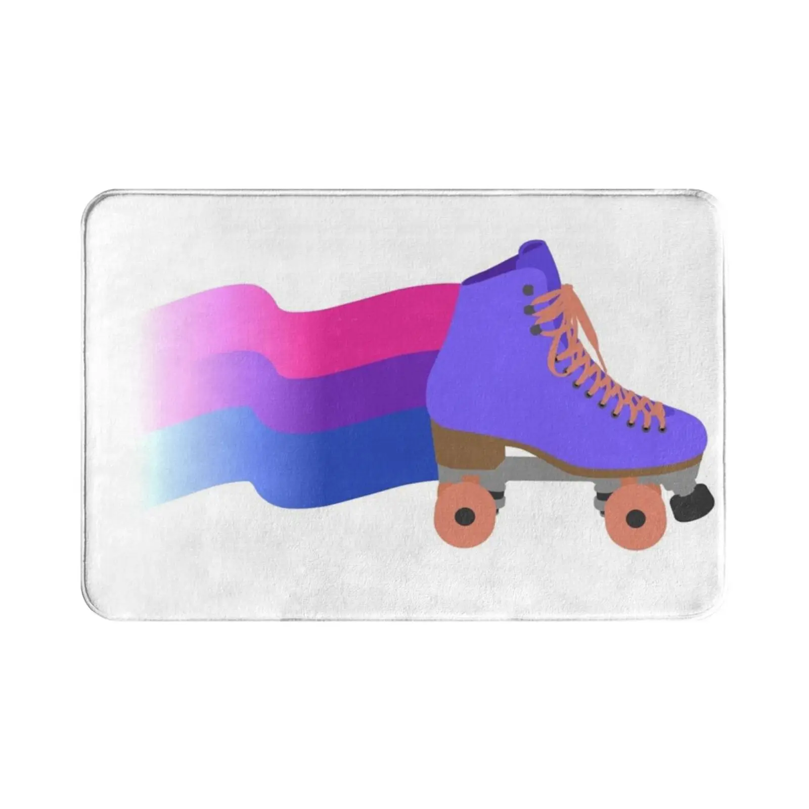 Bi Purple And Coral Skate Carpet Mat Rug Cushion Soft Periwinkle Sunset Beach Bunny Beach Bunnies Moxi Bisexual Pride