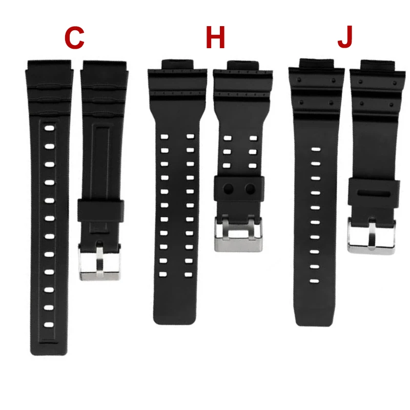 For Casio Electronic Sport Watch Strap 16mm 18mm 20mm 22mm Rubber Watchband for Casio G Shock Watch Silicone Wristband